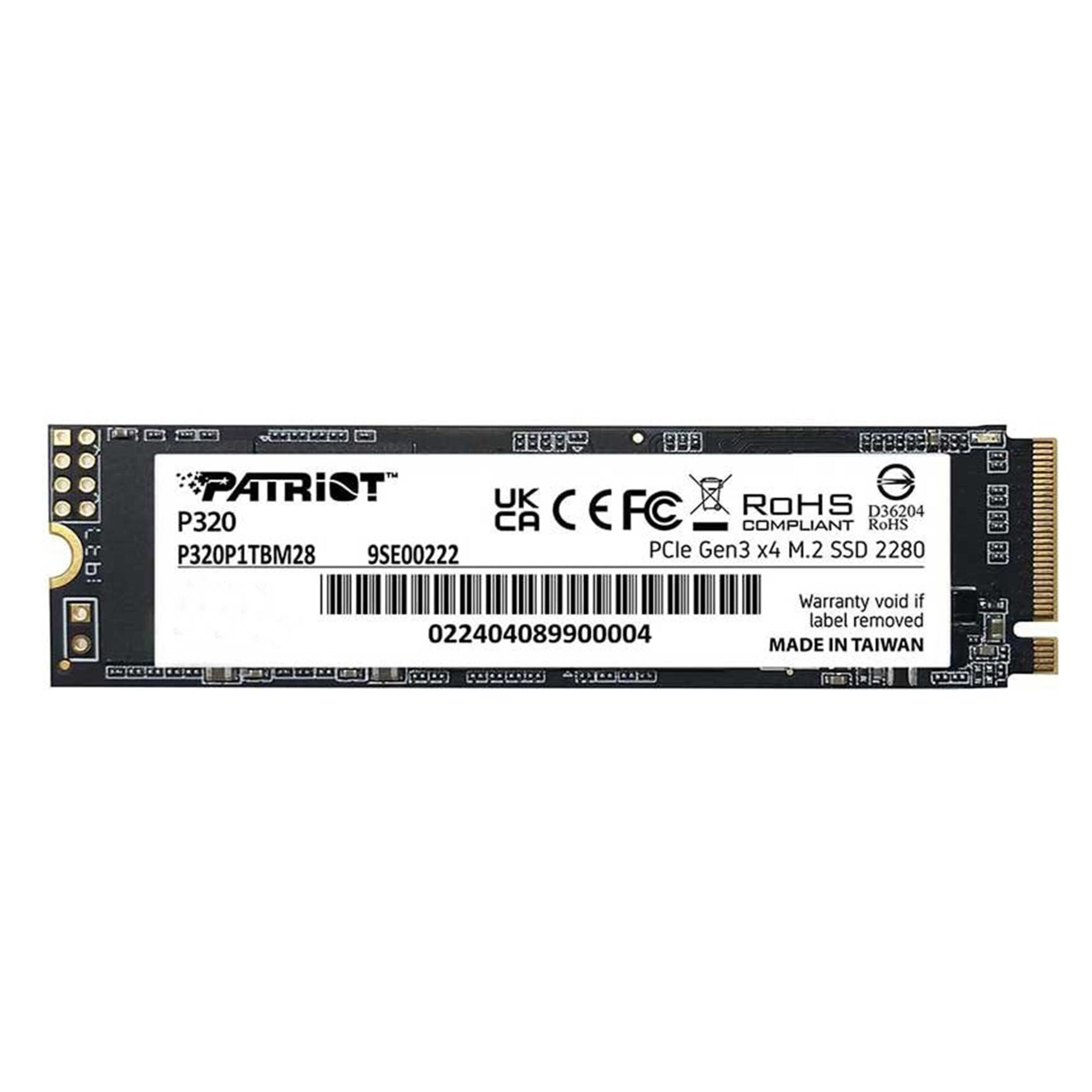 حافظه اس اس دی اینترنال پتریوت مدل P۳۲۰ M.۲ ۲۲۸۰ NVMe